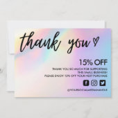 Kleurverschuiving Hartelijk dank Kaart (Voorkant)