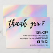 Kleurverschuiving Hartelijk dank Kaart (Voorkant / Achterkant)