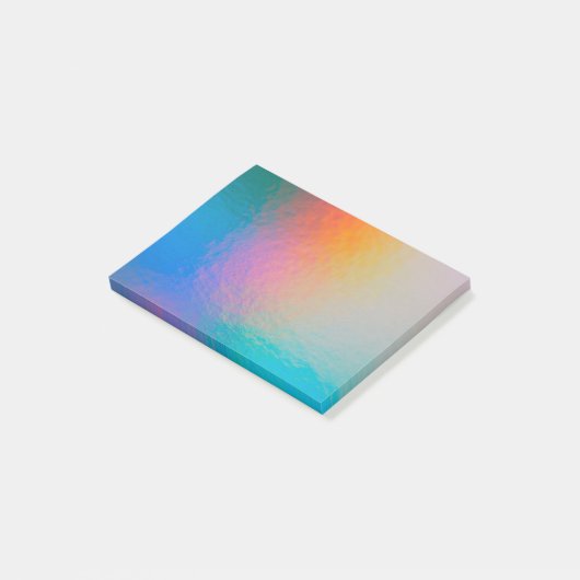 Kleurverschuiving Neon Light Holographic Trendy Post-it® Notes (Schuin)