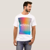 Kleurverschuiving Neon Light Holographic Trendy T-shirt (Voorkant volledig)