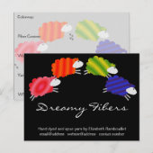 Kleurvezel artiest Hangtag Briefkaart (Voorkant / Achterkant)