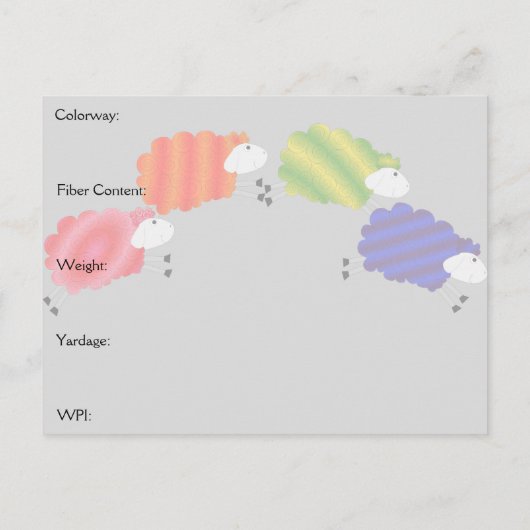 Kleurvezel artiest Hangtag Briefkaart (Achterkant)