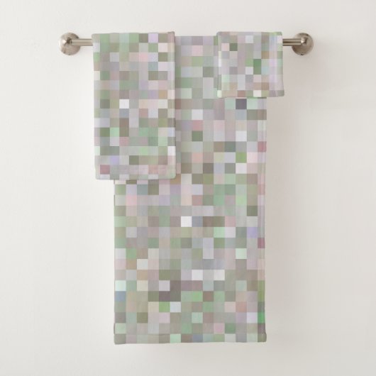 Kleurvierkantjes pasta bad handdoek (Insitu)