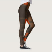 Kleurvierkantspatroon Retro Leggings (Rechts)