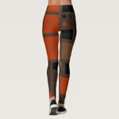 Kleurvierkantspatroon Retro Leggings (Achterkant)