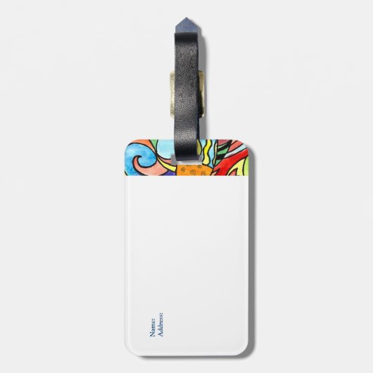 Kleurvis Bagagelabel (Achterkant verticaal)