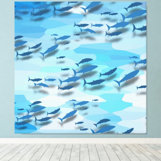 Kleurvis Canvas Afdruk (Insitu (Houten vloer))