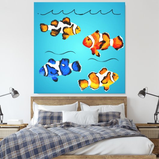 Kleurvis Canvas Afdruk (Insitu (Slaapkamer))