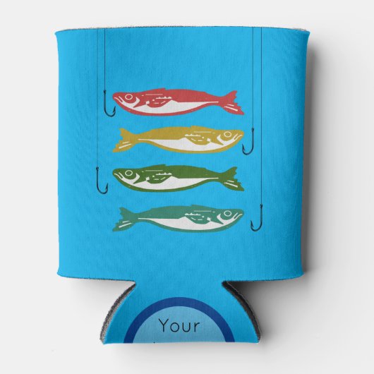 Kleurvis met vishaken blikjeskoeler (Voorkant)