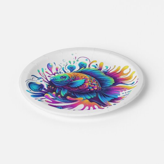 Kleurvis Papieren Bordje (Gekanteld)