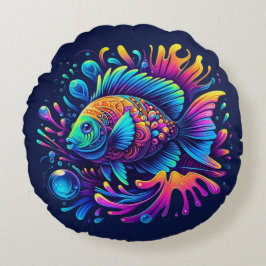 Kleurvis Rond Kussen