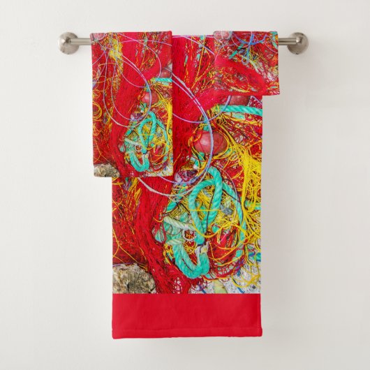 Kleurvisnetten Bad Handdoek (Insitu)