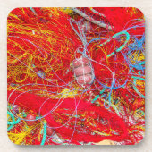 Kleurvisnetten Bier Onderzetter (Voorkant)