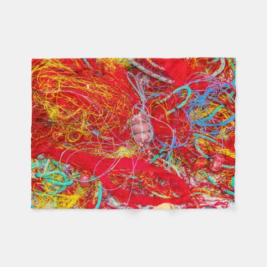 Kleurvisnetten Fleece Deken (Voorkant (Horizontaal))