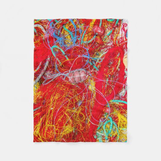 Kleurvisnetten Fleece Deken (Voorkant)