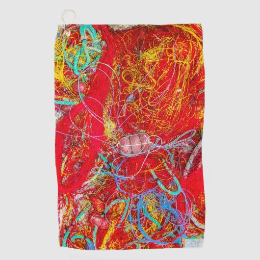 Kleurvisnetten Golfhanddoek (Voorkant)