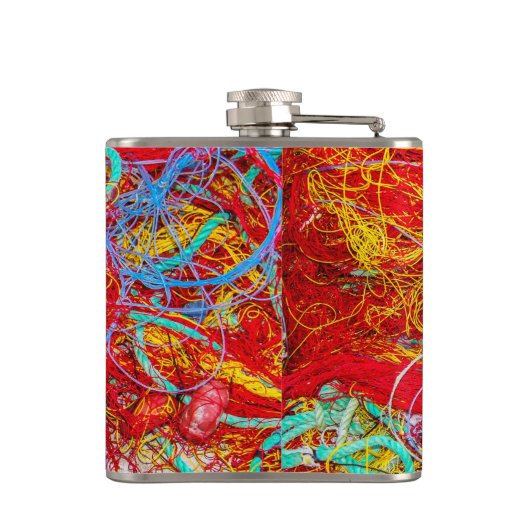 Kleurvisnetten Heupfles (Achterkant)