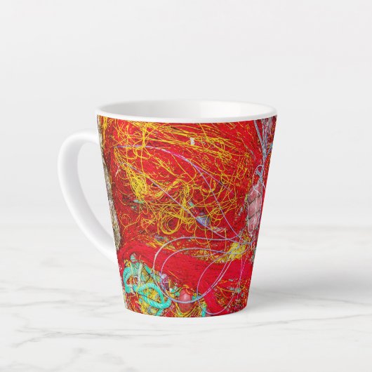 Kleurvisnetten Latte Mok (Linkerhoek)