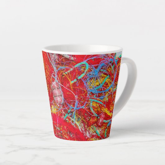 Kleurvisnetten Latte Mok (Rechterhoek)