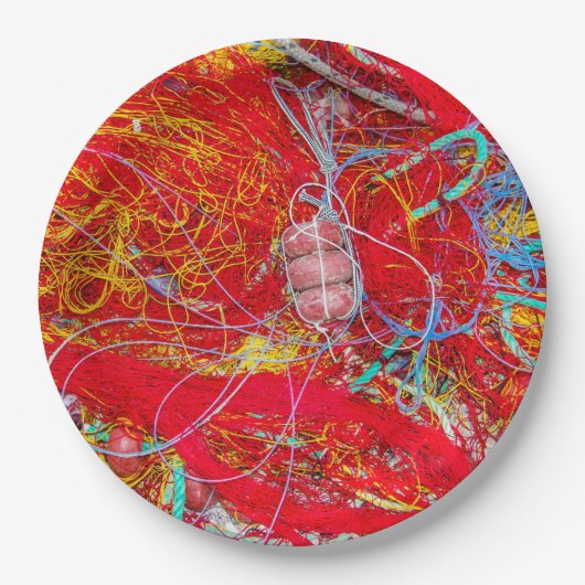 Kleurvisnetten Papieren Bordje (Voorkant)