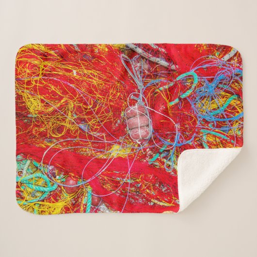 Kleurvisnetten Sherpa Deken (Voorkant (horizontaal))