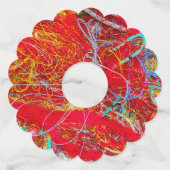 Kleurvisnetten Wijnglaslabel (Voorkant)