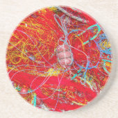 Kleurvisnetten Zandsteen Onderzetter (Voorkant)