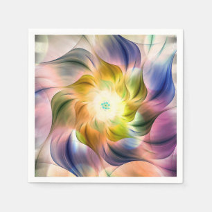 Kleurvlam Fractal Flower Servet