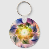 Kleurvlam Fractal Flower Sleutelhanger (Achterkant)
