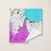 kleurvlek bad handdoek (Wasdoekje)