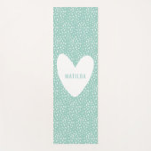 Kleurvlekafdruk met op het hart afgestemde yogamat (Voorkant)