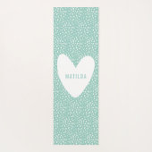 Kleurvlekafdruk met op het hart afgestemde yogamat (Achterkant)