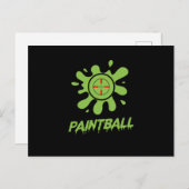 Kleurvlekken Paintball Player Paintball Color Ball Briefkaart (Voorkant / Achterkant)