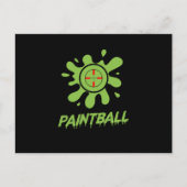Kleurvlekken Paintball Player Paintball Color Ball Briefkaart (Voorkant)