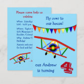 Kleurvlieger kinderen Birthday Kaart (Voorkant / Achterkant)