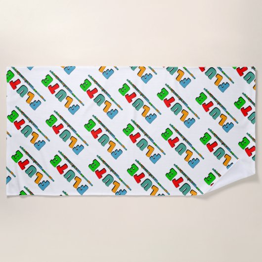 Kleurvocht Strandlaken (Voorkant)