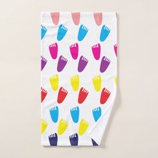 Kleurvoetafdrukken Bad Handdoek (Handdoek)