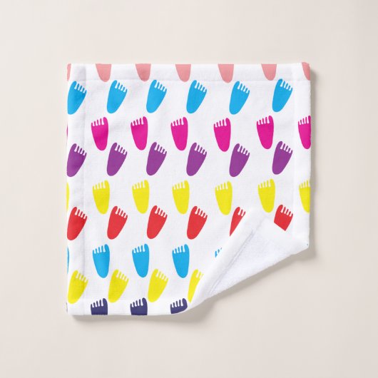 Kleurvoetafdrukken Bad Handdoek (Wasdoekje)