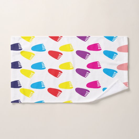 Kleurvoetafdrukken Bad Handdoek (Handdoek)