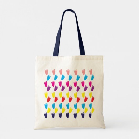 Kleurvoetafdrukken Tote Bag (Achterkant)