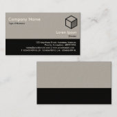 Kleurvoettekst - 30-pc grijs en zwart (crème) visitekaartje (Voorkant / Achterkant)