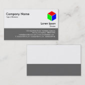 Kleurvoettekst - Cube - Grey Visitekaartje (Voorkant / Achterkant)