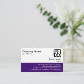 Kleurvoettekst - Diep Paars Visitekaartje (Staand voorkant)