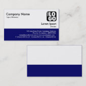 Kleurvoettekst - Diepe marine Visitekaartje (Voorkant / Achterkant)