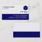 Kleurvoettekst - Diepe marine Visitekaartje (Voorkant / Achterkant)