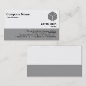 Kleurvoettekst - grijs visitekaartje (Voorkant / Achterkant)