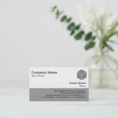 Kleurvoettekst - grijs visitekaartje (Staand voorkant)