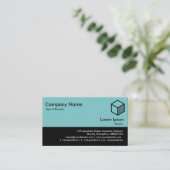 Kleurvoettekst - Lt Blue Green en Black Visitekaartje (Staand voorkant)