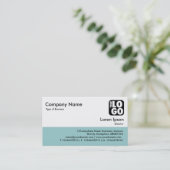 Kleurvoettekst - Lt Blue Green Visitekaartje (Staand voorkant)