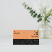 Kleurvoettekst - Lt Oranje en zwart Visitekaartje (Staand voorkant)